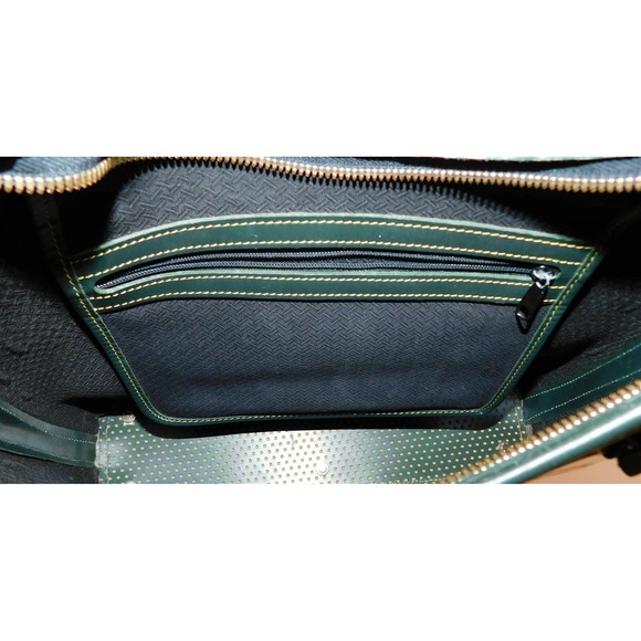 Dooney & Bourke Cabriolet Green Leather Hobo Bag Key Ring - Picture 6 of 8